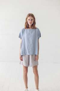 Custom Solid Printed Western Fitted Linen <b>Blouse</b> Top Women's Basic Casual Summer O <b>Neck</b> Half Sleeves Tank Natural Waistline - Product Image 2