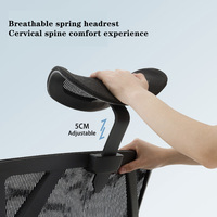 Chaise de bureau SIHOO M90B M90C silla ergonmica avec support lombaire PP + fibre matériel panier arrière chaise de bureau