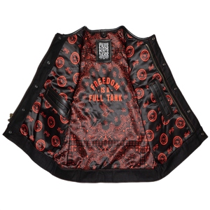 เสื้อกั๊กหนังวัวแท้คุณภาพพรีเมียม สไตล์มอเตอร์ไซค์และไบค์เกอร์ สำหรับผู้ชาย ฤดูหนาว ผ้าแคนวาส ป้องกันการหดตัว ราคาขายส่งใหม่ - Product Image 3