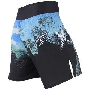 High Quality Sporty Solid Eco-Friendly MMA <b>Shorts</b> <b>for</b> <b>Men</b> Customizable Logo Color Spandex/Polyester Quick Dry Breathable - Product Image 4