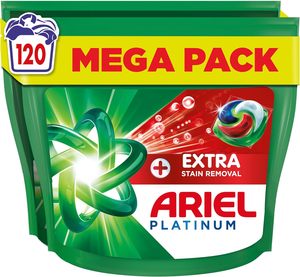 Cápsulas de detergente Ariel+Stain Removal Platinum, 120 unidades - Product Image 2