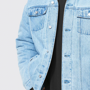 Manteau Denim Élégant Chaud pour Toutes les Saisons Veste Décontractée Automne Hiver Style Vintage Denim Lavé Bouton Décoration Veste - Product Image 4