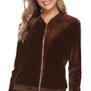 Ensemble de survêtement 2 pièces pour femme, coupe ajustée, confortable, en velours - Product Image 2