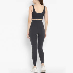 Última Colección Conjunto de Yoga para Mujer de Alta Calidad, Color Liso Teñido, Spandex/Poliéster Transpirable, Ligero y Personalizable - Product Image 2