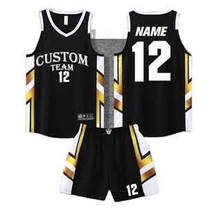 Ensemble de maillots de basket-ball pour hommes personnalisés en grande quantité, vêtements de sport pour jeunes, uniforme de basket-ball respirant pour femmes, collège - Product Image 3