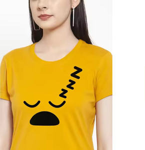 T-shirts graphiques personnalisés pour femmes Nouveau style T-shirts d'été décontractés à manches courtes en polyester/coton - Product Image 2