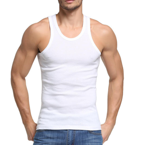 Camiseta sin mangas con estampado personalizado de alta calidad para hombre, ropa de calle deportiva para gimnasio, camiseta sin mangas de algodón 100% acanalada para hombre de - Product Image 1