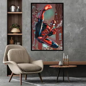 Póster Moderno de Spiderman con Diseño de Telaraña en Lienzo para Decoración de Pared - Product Image 3