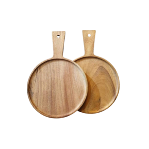 Plato de café redondo personalizado al por mayor para fruta, bandeja de madera para servir en la cocina - Product Image 1