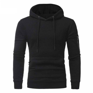Pakistan Made High Quality 100% Cotton Comfortable Pullover Men Hoodie Front Logo Black & <b>White</b> Autumn <b>Tops</b> Hot Sale - Product Image 2