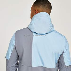 แจ็กเก็ตกันฝนสำหรับผู้ชายเสื้อกันลมซิปเต็มตัวทำจากไนลอนโพลีเอสเตอร์กันน้ำออกแบบได้ตามต้องการ - Product Image 2