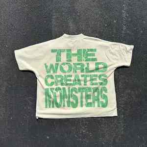 เสื้อยืดผ้าฝ้าย100% หนาคอกลมสำหรับผู้ชายทรงโอเวอร์ไซส์ผ้าคอตตอนพิมพ์ลายไม้ไผ่ล้วนดีไซน์ปรับแต่งได้ - Product Image 2