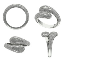 แหวนเพชรชั้นดีสีขาว10Kt พร้อมผ้าพันคอ1.61ct กลมประดับเพชรสำหรับงานแต่งงานวันครบรอบ - Product Image 4