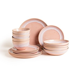 Blush Pink Ceramic Dinner <b>Plate</b> Set Smooth Matte Glaze Durable Stackable Design Perfect for Modern Home Dining - Product Image 4
