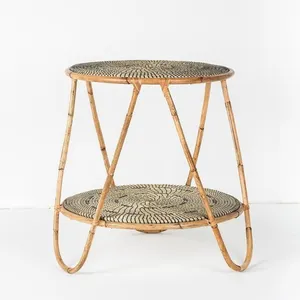 Amazon Best Selling Factory Supplier rattan side tables seagrass side tables for sofa in living room handmade in Vietnam