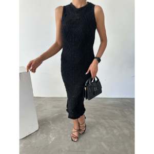 Robe moulante en tricot ajouré - Product Image 2