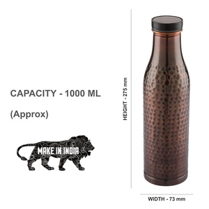 Botella de agua de cobre de diseño martillado antiguo, caja de regalo perfecta, accesorios para bebidas disponibles, antibacteriano disponible para la venta - Product Image 2