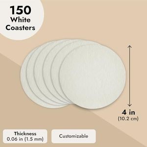 Posavasos ligeros de papel reciclado, vajilla desechable Premium hecha a mano para el hogar y la Oficina, varios tamaños y grosor personalizado - Product Image 2