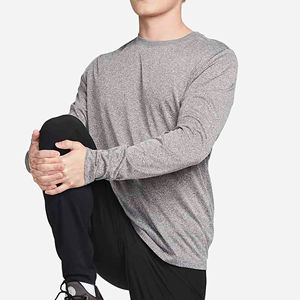 T-shirts de luxe à manches longues pour hommes de haute qualité Design décontracté personnalisé col rond Streetwear lourd coupe régulière solide respirant - Product Image 3