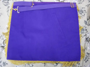 Proveedor de Regalia Masónica Personalizada, Delantal de Maestro Masón Bordado a Mano, Opciones de Satén y Cuero de Alta Calidad - Product Image 4