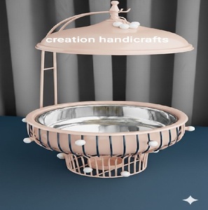 Leaf Design <b>Beautiful</b> Metal Chafing Dish Food Warmer casserole & Food Heater for Buffet Serving 100% Food Safe - Product Image 2