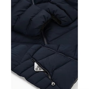 เสื้อแจ็คเก็ตพัฟเฟอร์หนาแบบมีฮู้ดกันน้ำสำหรับผู้ชาย สไตล์สตรีทแวร์ พร้อมโลโก้ด้านหน้า แฟชั่นลำลองสำหรับฤดูหนาว - Product Image 5