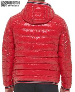 Chaqueta acolchada holgada personalizable para adultos Bomber de invierno de alta calidad Cuello redondo Cremallera Logotipo frontal Nylon Sólido Fácil de usar Brillante - Product Image 3