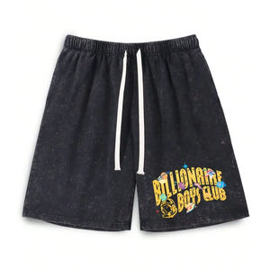 Pantalones Cortos de Algodón al Por Mayor, Color y Etiquetas Personalizadas, Pantalones Cortos de Felpa Francesa Desgastados con Lavado Ácido para Hombre, Ropa de Verano - Product Image 5