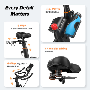 OFFRE DE VENTE EN GROS JUSQU'A 50% DE REMISE. Vélo d'exercice auto-alimenté et à auto-résistance S29, entraînement à domicile, livraison gratuite - Product Image 2