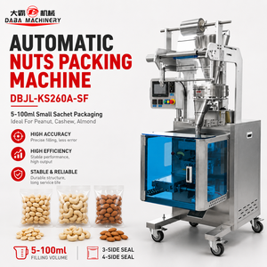 Machine d'emballage automatique de noix 5-100 ml pour l'arrosage et le scellage de petits sachets de cacahuètes, de noix de cajou et d'amandes - Product Image 1