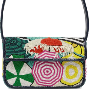 Premium Boutique Multicolor Beaded Shoulder Bag Luxury Artisan Bead Embroidered <b>Handbag</b> Women and Girls Designer Fashion Purse - Product Image 1