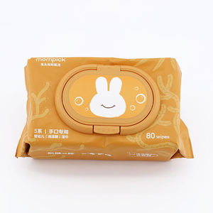 Uniquality Lingettes Humides Bébé 80 Lingettes Nettoyage Mains et Bouche Soin Peaux Sensibles Sans Parfum Sans Alcool Non-Tissées - Product Image 3
