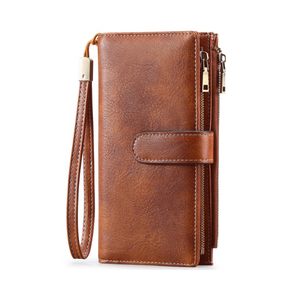 Venta al por mayor de gran capacidad de moda clásica de los hombres bolso de mano de cuero PU de negocios de moda de doble cremallera Cartera de capacidad - Product Image 1