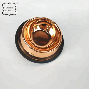 Bols de nourriture et d'eau en cuivre avec coussin de résistance pour animaux de compagnie avec taille et couleur personnalisées Bol pour animaux de compagnie en cuivre pur exclusif - Product Image 3