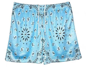 Shorts de baseball en toile Paisley pour homme grande taille, taille haute, respirants, séchage rapide, 5 pouces, élastique uni, collection été 2025 - Product Image 3