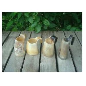 Tasse à boire décorative en corne de buffle avec gravure polie authentique, disponible en logo personnalisé et en tailles - Product Image 5