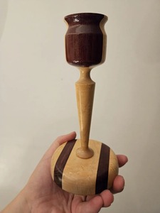 Portavelas de Madera Artístico de Dos Tonos para Decoración del Hogar, Exhibición en Estantes, Mesa de Comedor, Pieza Decorativa para Dormitorio, Venta al por Mayor desde India - Product Image 4