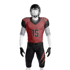 Conjunto Completo de Uniforme de Entrenamiento de Fútbol Americano, Talla Grande, Manga Corta, Ligero, Transpirable, de Secado Rápido, 100% Poliéster - Product Image 4