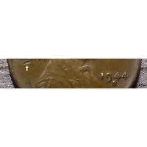 Pièce de monnaie Lincoln Wheat Penny de 1944, objet de collection culturel, avec erreurs distinctives sur la goutte et le rebord - Product Image 3