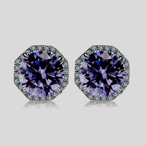 Boho Style 925 Sterling Silver Blue Quartz Gemstone Stud Boucles d'oreilles Bijoux Boucles d'oreilles en argent faites à la main Bijoux Femmes Cadeau de mariage - Product Image 1