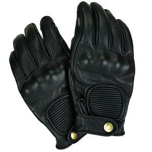 Trendiness Unisex Premium genuino clásico cuero de vaca guantes de moto transpirables a prueba de golpes guantes de montar de dedo completo - Product Image 6
