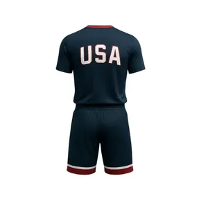 Ensemble de maillot et short de sport en bleu marine - Product Image 2