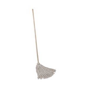 Boardwalk 24 Oz. Serpillère à tête en fibres de coton 54 pouces Panier en plastique à motif triangulaire avec poignée en bois, lot de 6, pour usage domestique et aquatique - Product Image 1