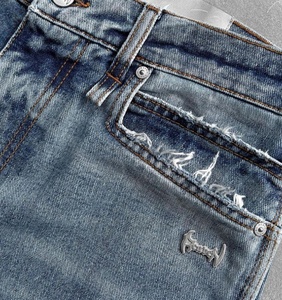 Fabricant OEM de jeans – Pantalons en denim décontractés pour hommes de haute qualité, style streetwear, coupe ample et baggy, design personnalisé - Product Image 5