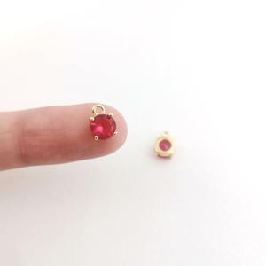 Zircone รอบพลอยหินจี้ชุดเล็กๆเสน่ห์สวยเครื่องประดับสำหรับผู้หญิงของขวัญสำหรับผู้หญิงสำหรับเธอ - Product Image 3