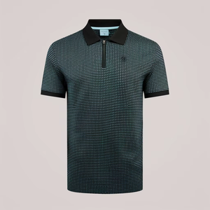 Diseño de impresión personalizable de alta calidad para hombre, manga corta, cremallera, informal, para hombre, patrón de solapa, polos con cremallera - Product Image 6