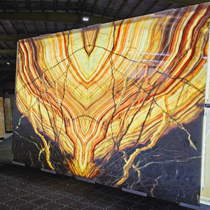 แผ่นหินอ่อนออนิกซ์หลากสีแบบมีไฟส่องด้านหลังสำหรับตกแต่งห้องน้ำ - Product Image 1