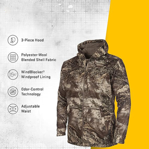 Sweat à capuche de chasse en molleton mélangé de coton, séchage rapide, manches longues, surdimensionné, sportif, camping, forêt, aventure, randonnée - Product Image 3