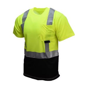 Chemises de travail de construction personnalisées haute visibilité unisexes, chemises de travail de sécurité à manches longues, antistatiques, respirantes, réfléchissantes - Product Image 5