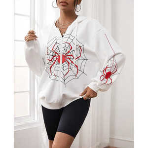 Sudadera con capucha deportiva French Terry con estampado de logotipo personalizado, chaqueta de invierno informal con cremallera, tela bordada de talla XS de peso pesado - Product Image 6